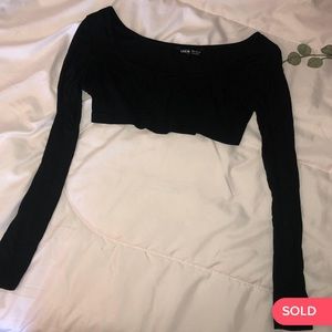 Super cropped long sleeve top